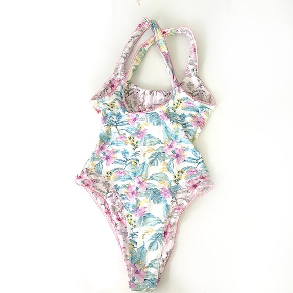LoveShackFancy X Hurley, Hawaiian High Leg Cheeky Reversible One Piece_S - Picture 9 of 14